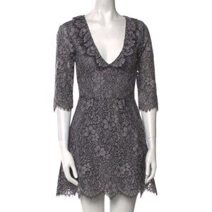 For Love & Lemons Lace Pattern Mini Dress